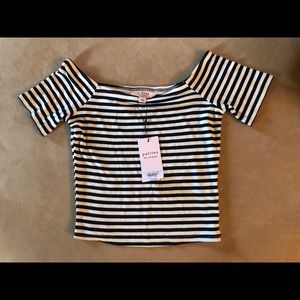 BNWT Miss Selfridge Stripe Cropped Top Size 4 (Petite)